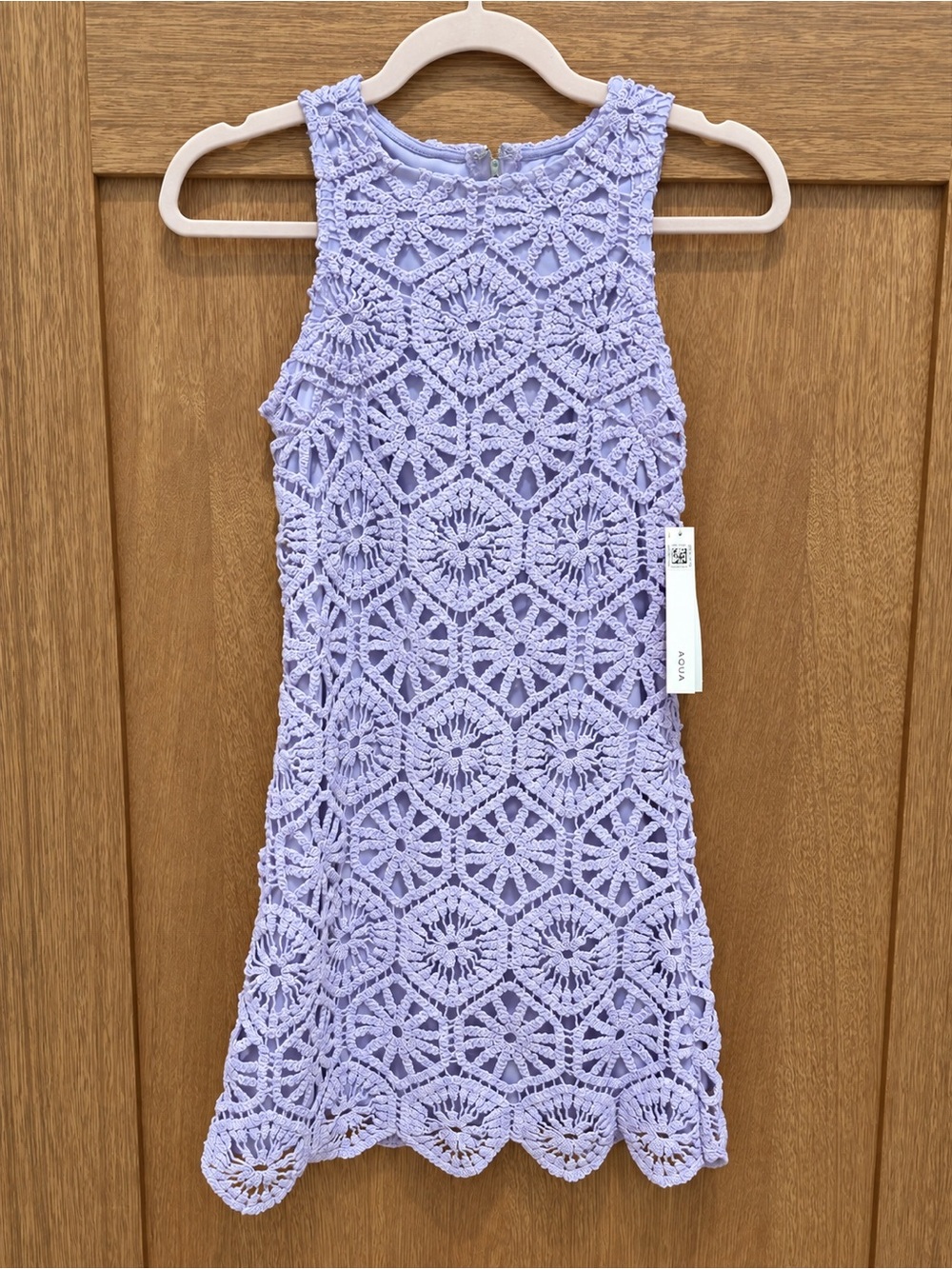 NWT Aqua Lavender Crochet Tank Dress XS
